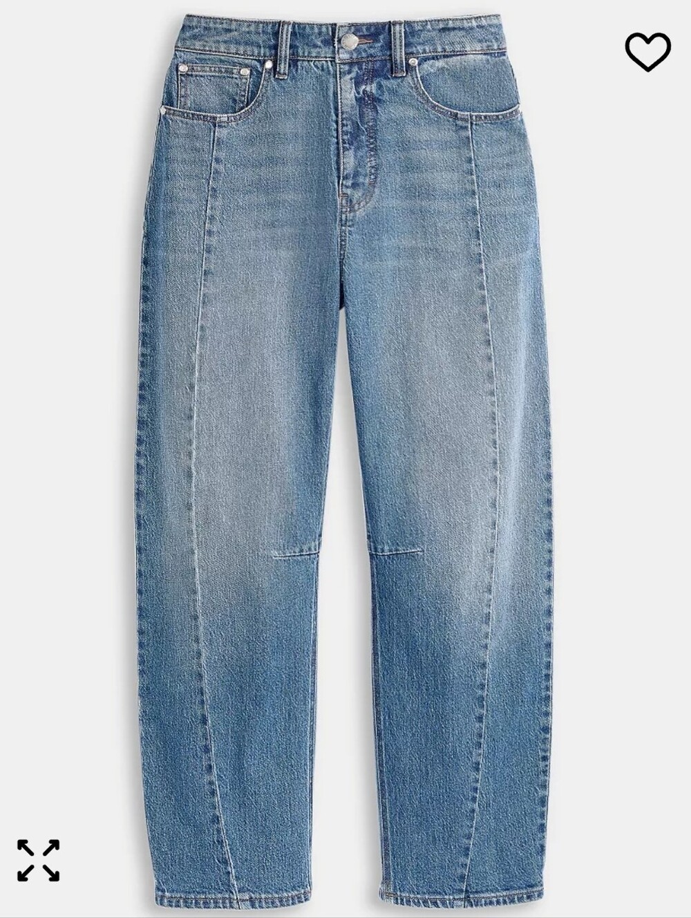 Women's Cropped High-Rise Barrel-Leg Jeans